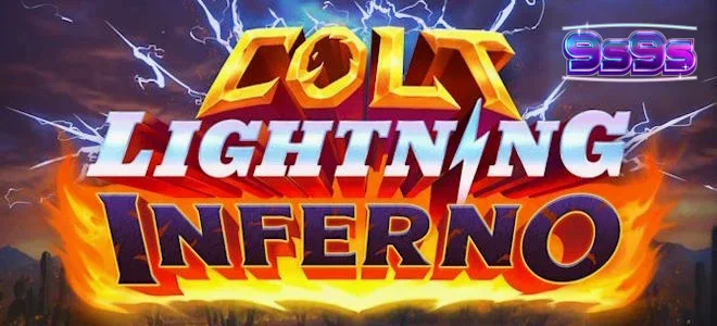 Tampilan visual slot Colt Lightning Inferno dengan efek api dan petir yang dramatis.